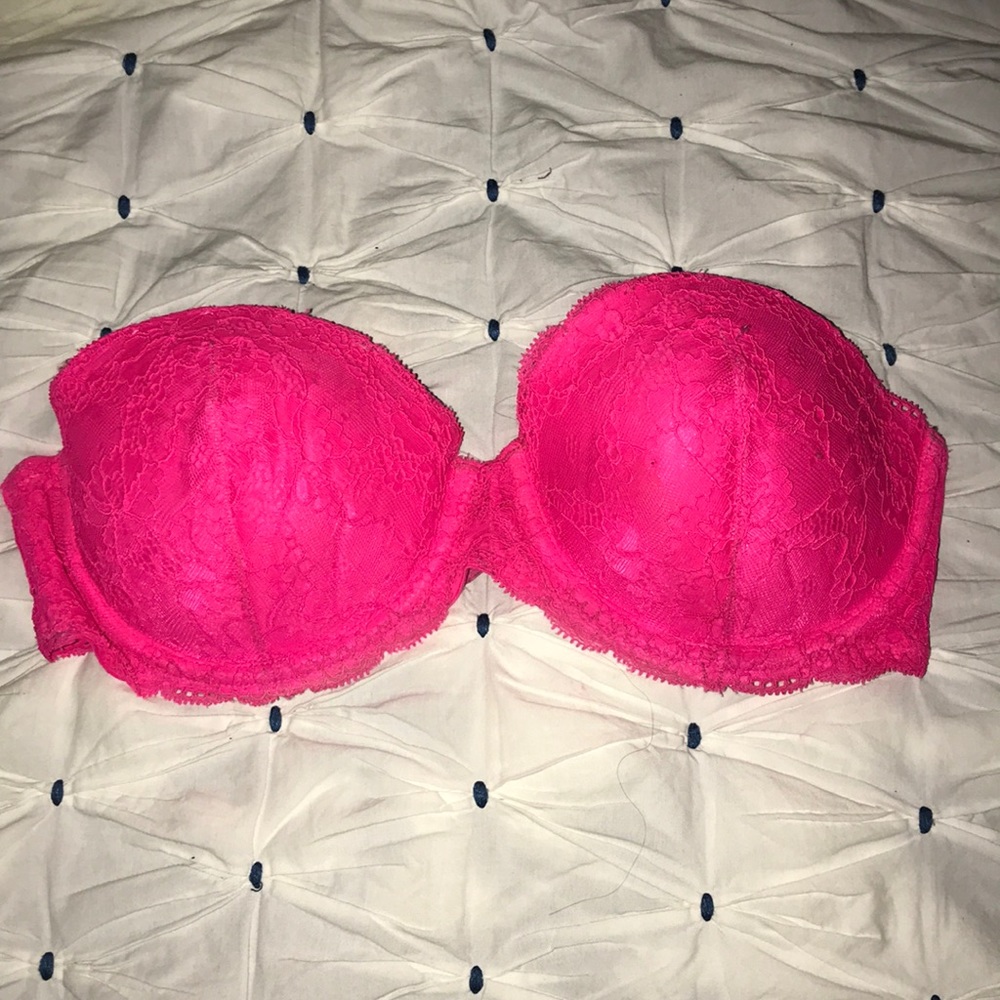 Strapless pink bra by PINK Victoria Secret
